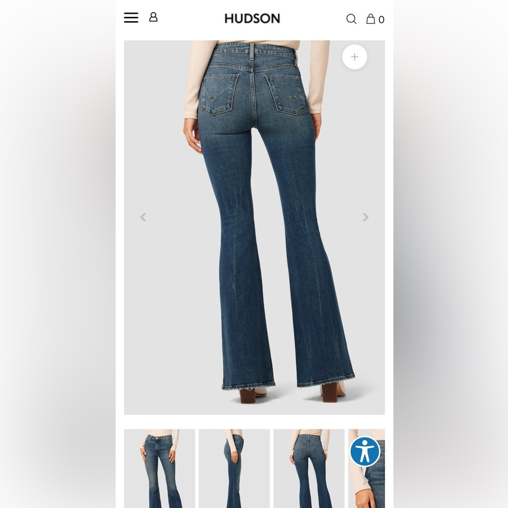 Hudson Holly High Rise Flare Jean Size 25 Brand New